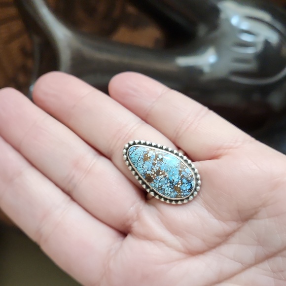 Stunning NWOT Native American Navajo Golden Hills Turquoise Ring 💙💍🤎 - Picture 9 of 12